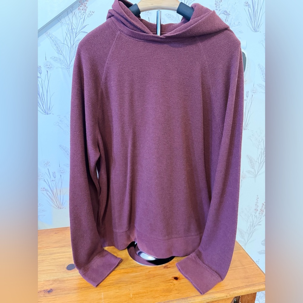 Men’s Banana Republic Burgundy Knit Hooded Sweater Size L